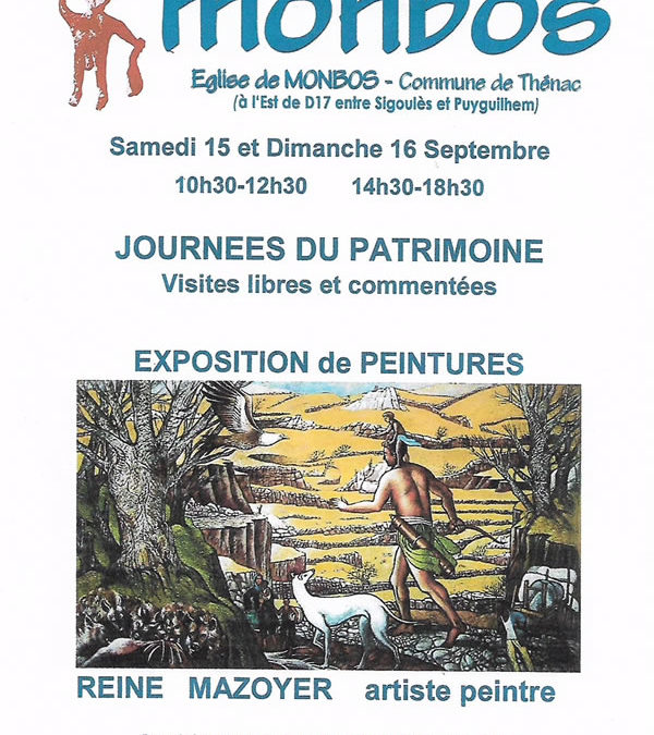 Reine Mazoyer expose à Monbos pour les journées du patrimoine 2018